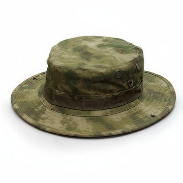 Military Tactical Camouflage Boonie Hat – Outdoor Sun Hat for Hiking, Mountaineering & Airsoft, Breathable Nylon Round-Brim Hat